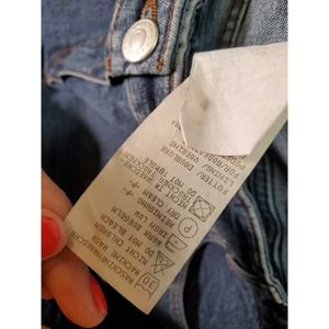 Bianca Jeans Women Size 16 Blue Denim Cotton Flat Front Wide Leg 5-Pocket Design